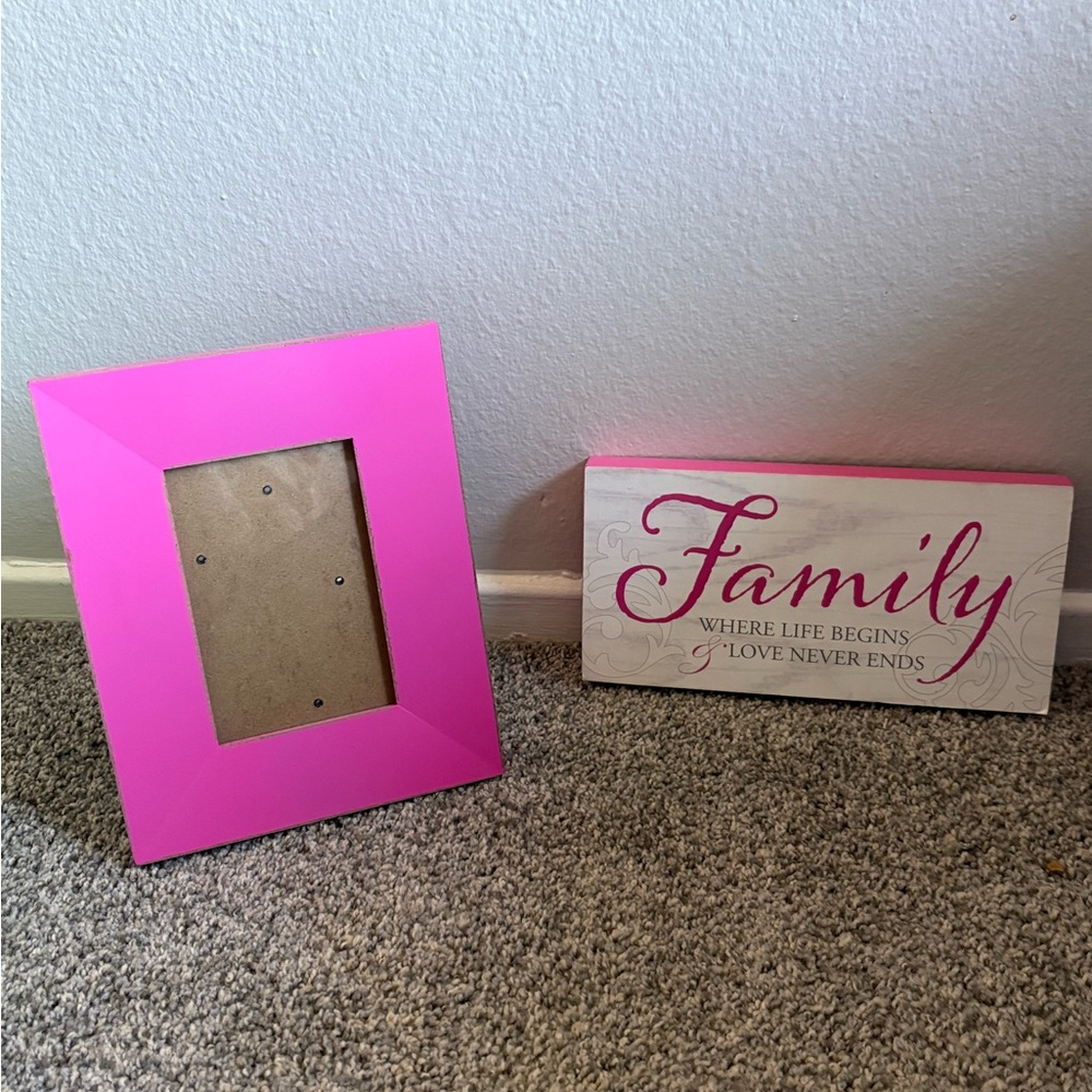 Family Inspirational Wall Art and picture frame